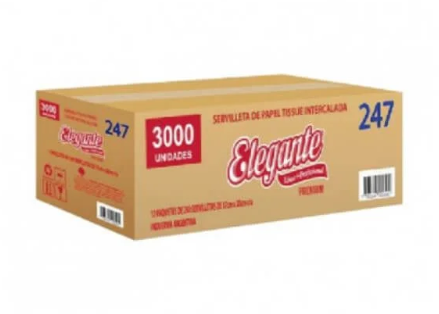 Servilleta Elegante 32x32 Bco x30 -941