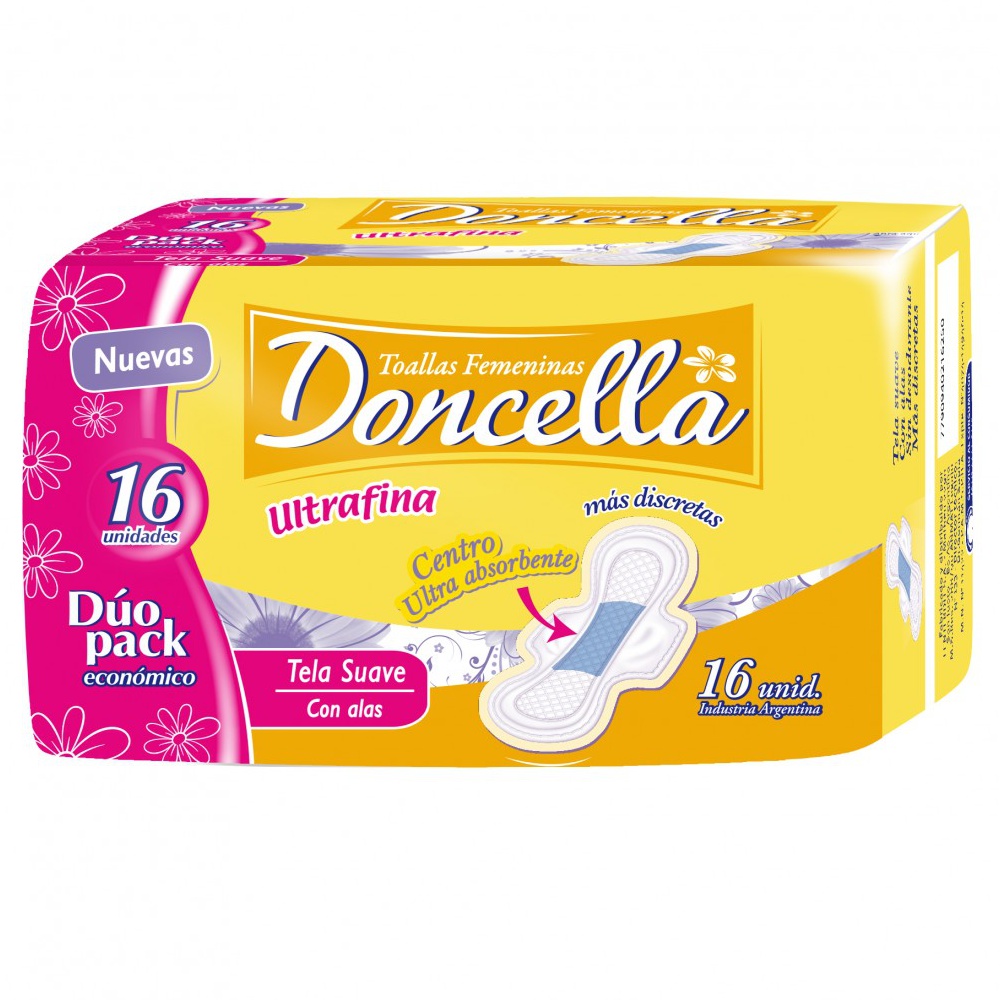 LENT. Toalla Doncella DuoPack UltraFina 16u x25