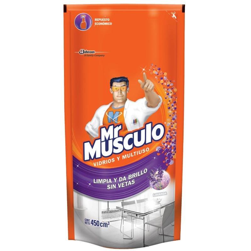 Mr. Musculo Vidrio/multiuso D/Pack 450cc x15