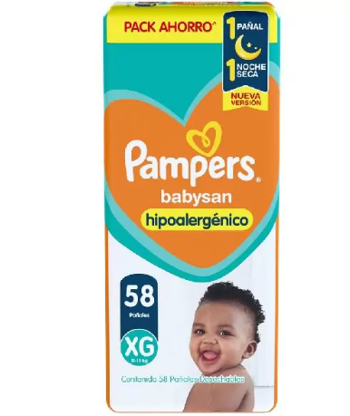 Pañal Pampers Babysan XG