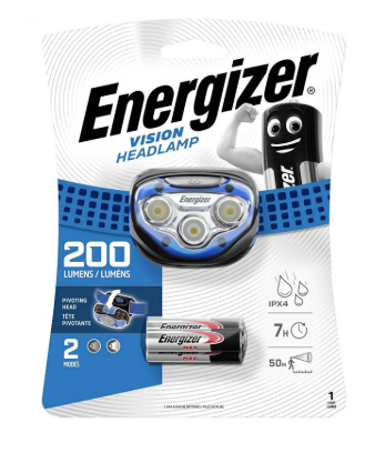 Lint. Energizer HeadLight HD 200 Lum.