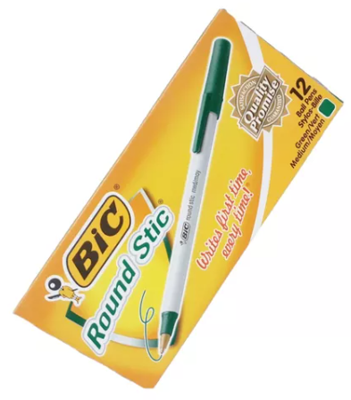 BIC Bol. Round Stic Verde x12