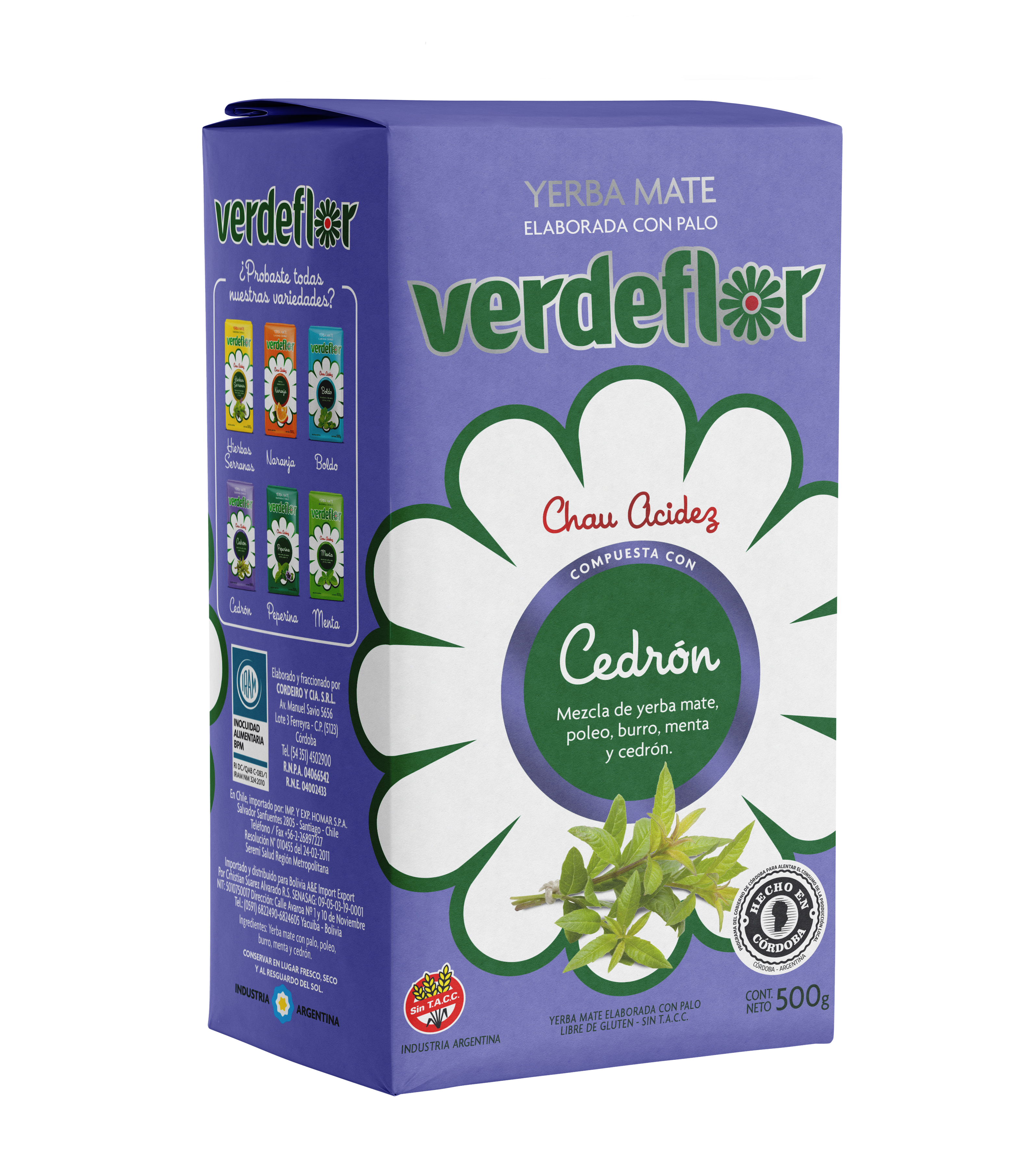 Yerba Verdeflor x500gr x12 Cedron