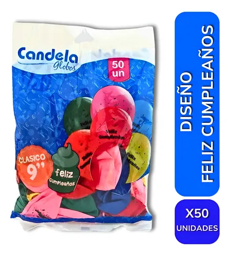 Candela Globo Feliz Cumpleaños 50u (100)