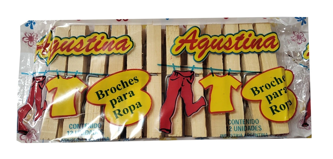 AGUSTINA Broche Madera x12 (120)