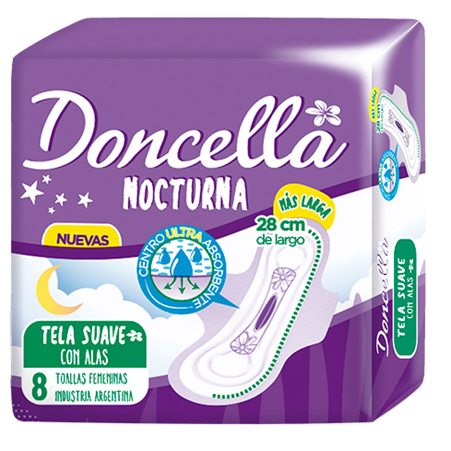 LENT. Toalla Doncella Nocturna 50x8u