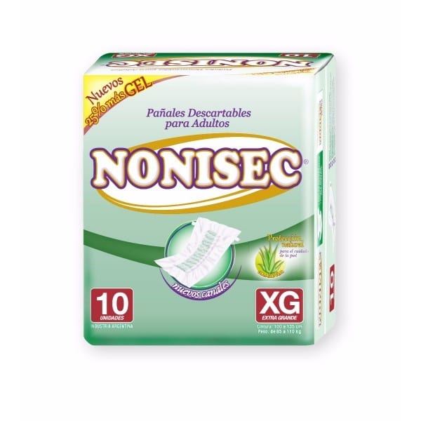 LENT. PaÃ±al Nonisec c/Gel Ad. XG 10u x8