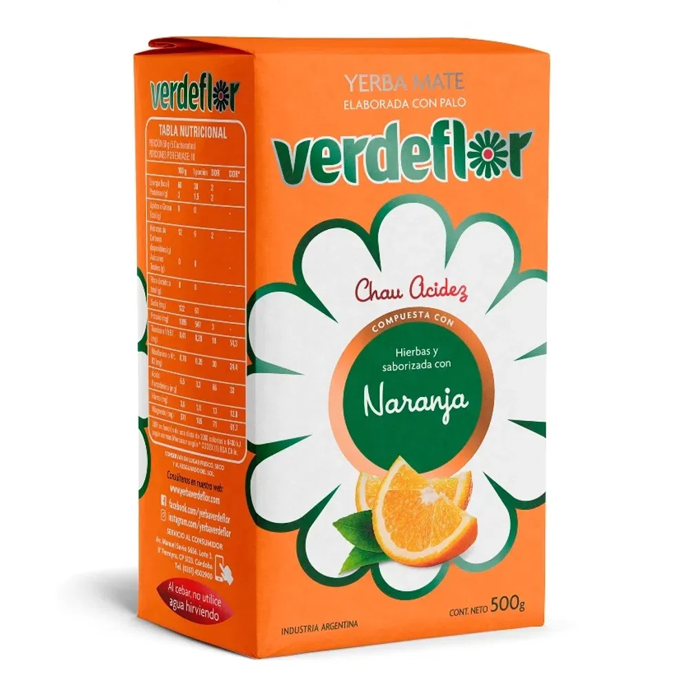 Yerba Verdeflor x500gr x12 Naranja