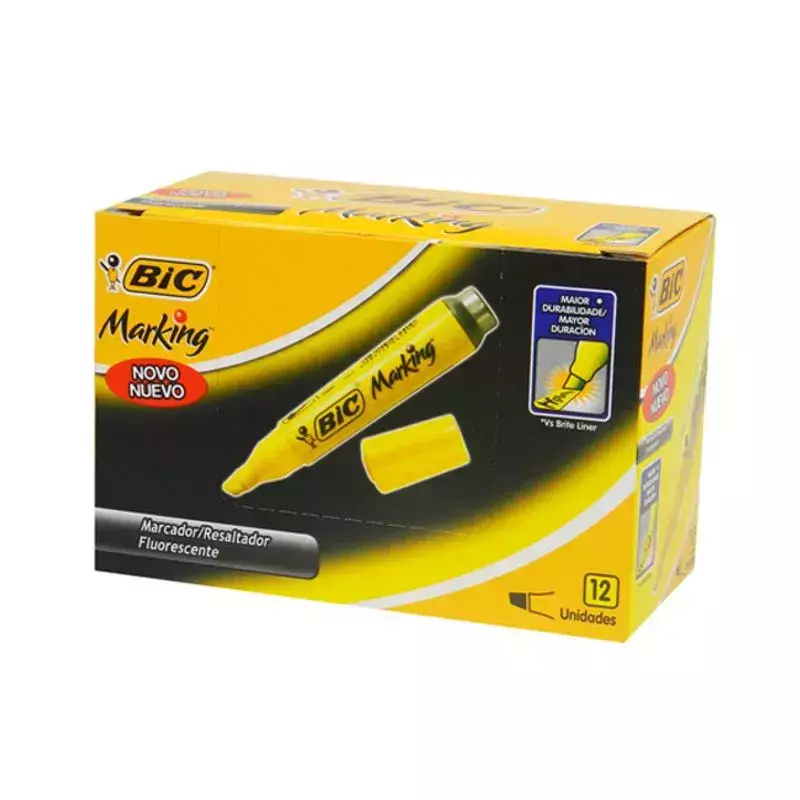 BIC Resaltador cil. Amarillo x12