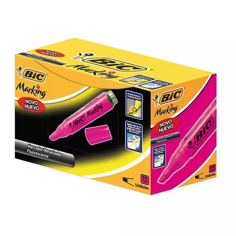 BIC Resaltador cil. Rosa x12