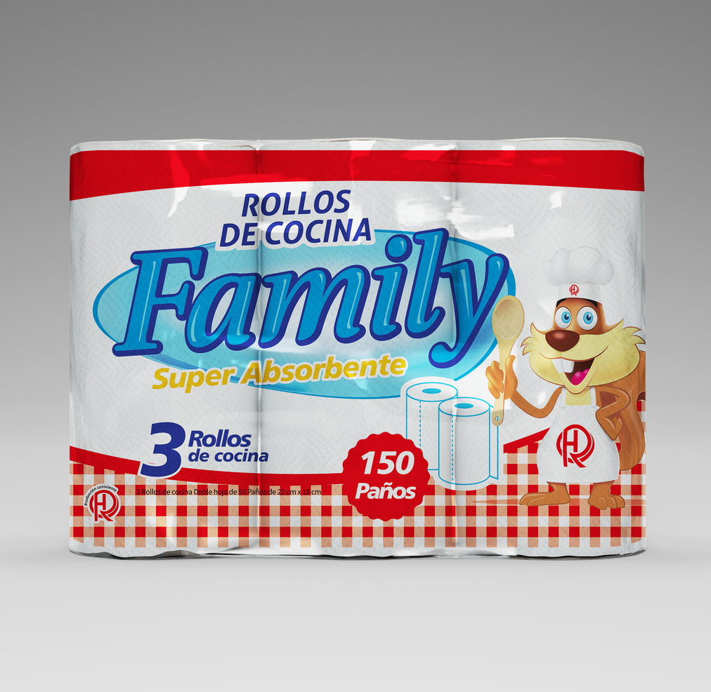 ROS. Rollo Cocina Family D/H 3x50P x8