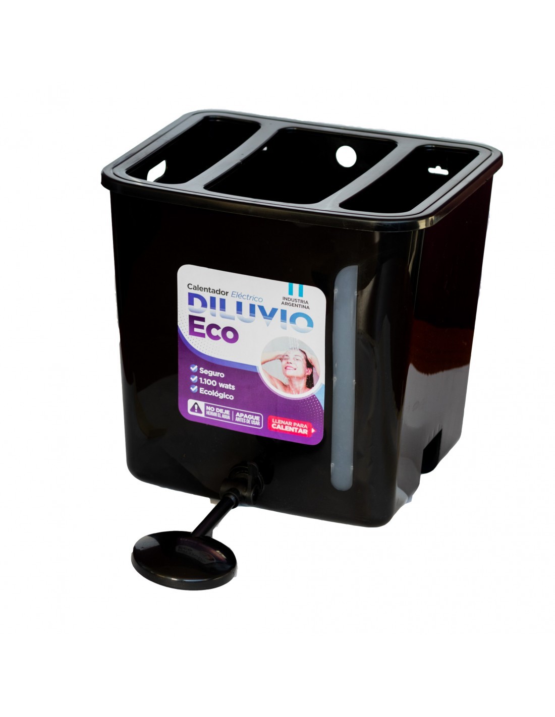 ELECT. Calefon Elect. Diluvio Eco Black