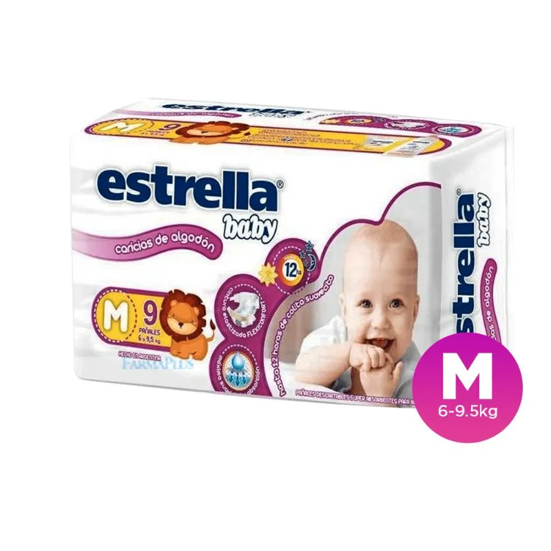 Estrella Pañal Reg. 9u M x20