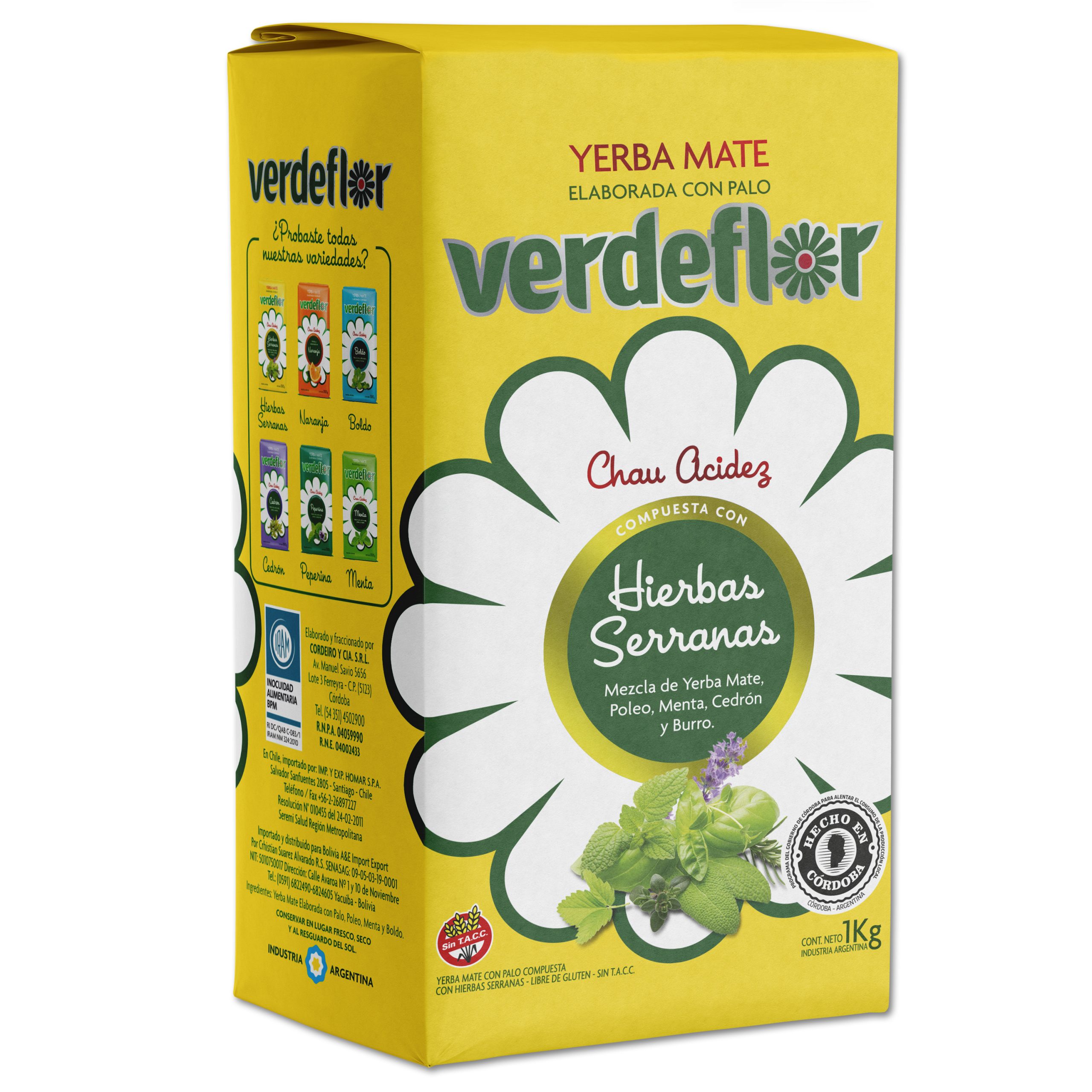 Yerba Verdeflor 1000gr H/Serranas x6