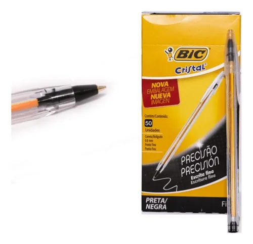 BIC Bol. Cristal T/G negro x50