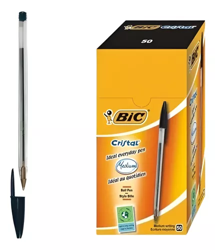 BIC Bol. Cristal T/F negro x50