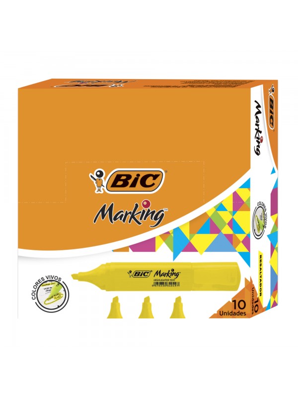 BIC Resaltador Amarillo x10