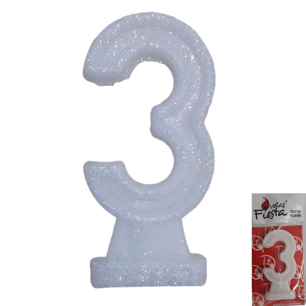 Velas Fiesta Numerote Gibre N°3 B (75)