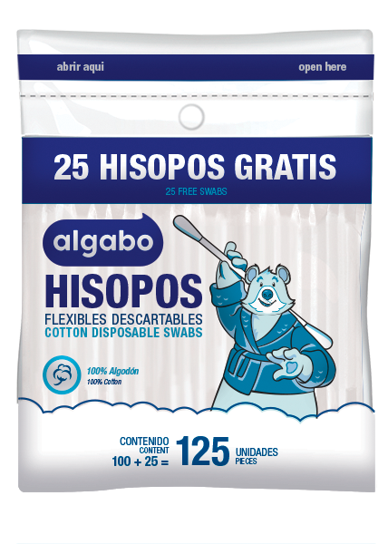 ALGABO Hisopos x125 Bolsa c/zipper (48)