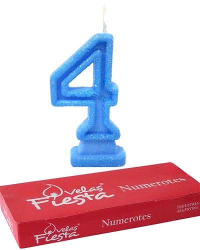 Velas Fiesta Numerote Gibre N°4 C (75)