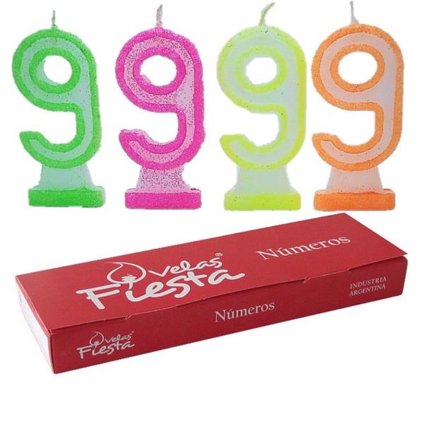 Velas Fiesta Numerote Gibre N°9 C (75)