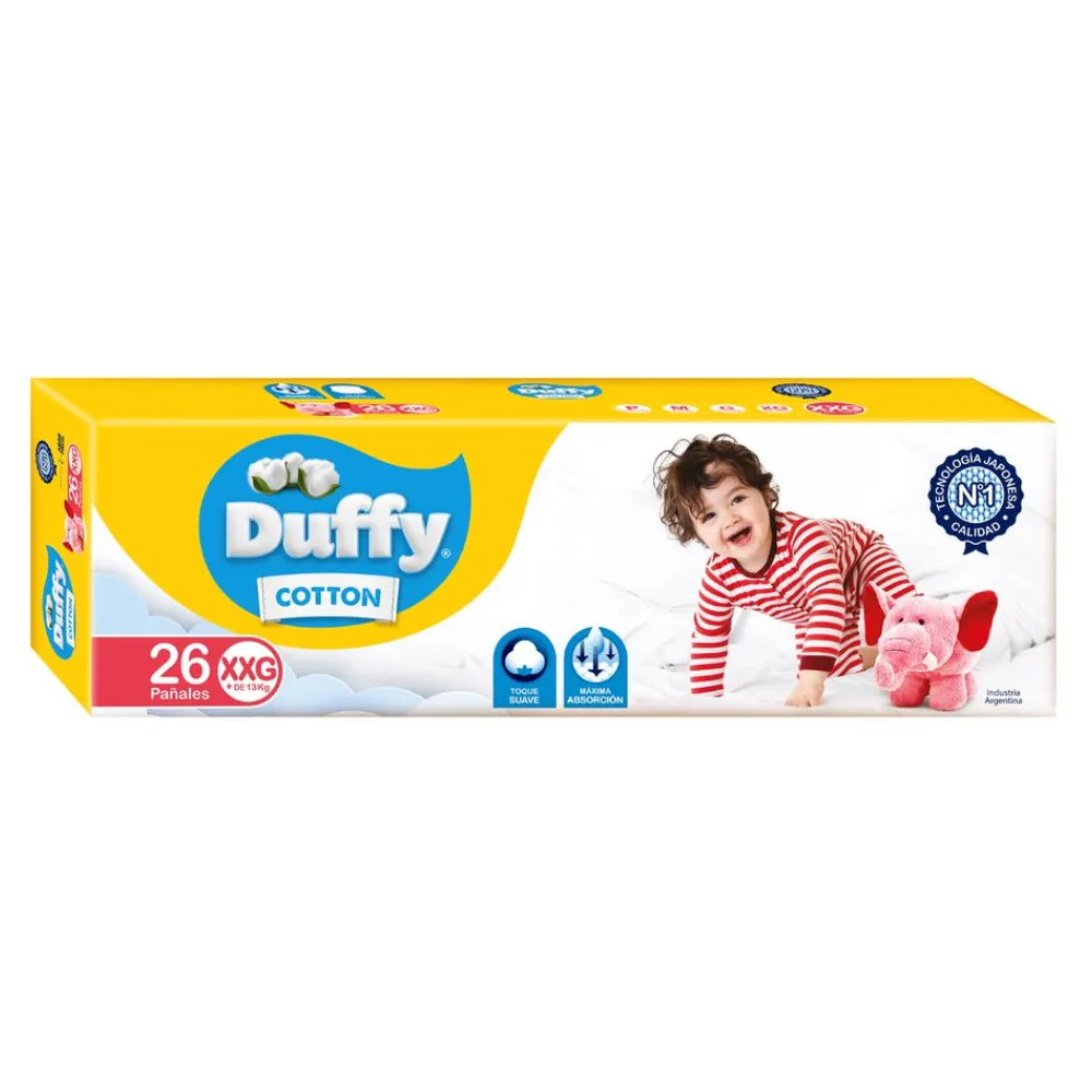 DUFFY HIPER Pañal Cotton XXG (26u) x3 -21526