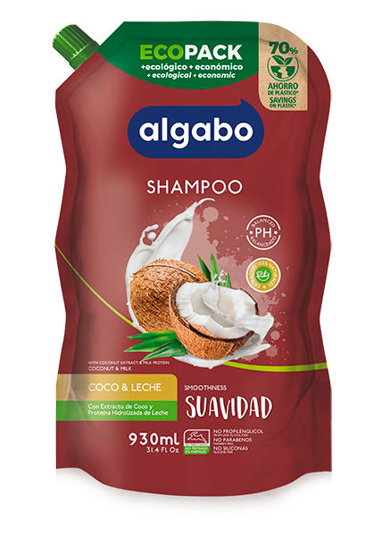 ALGABO 930ml EcoPack Sh. Coco&Leche x 12