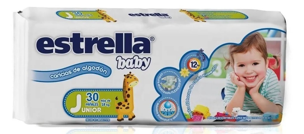 Estrella Pañal Junior HiperPack 30u x4