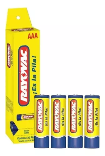 PILA RAYOVAC TUBO AAAx30 CAJA x24