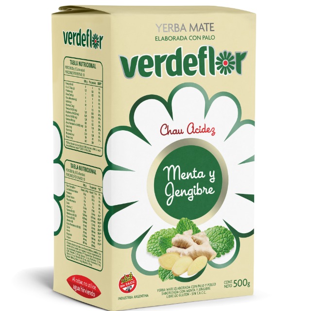 Yerba Verdeflor x500gr x12 Menta Jengibre
