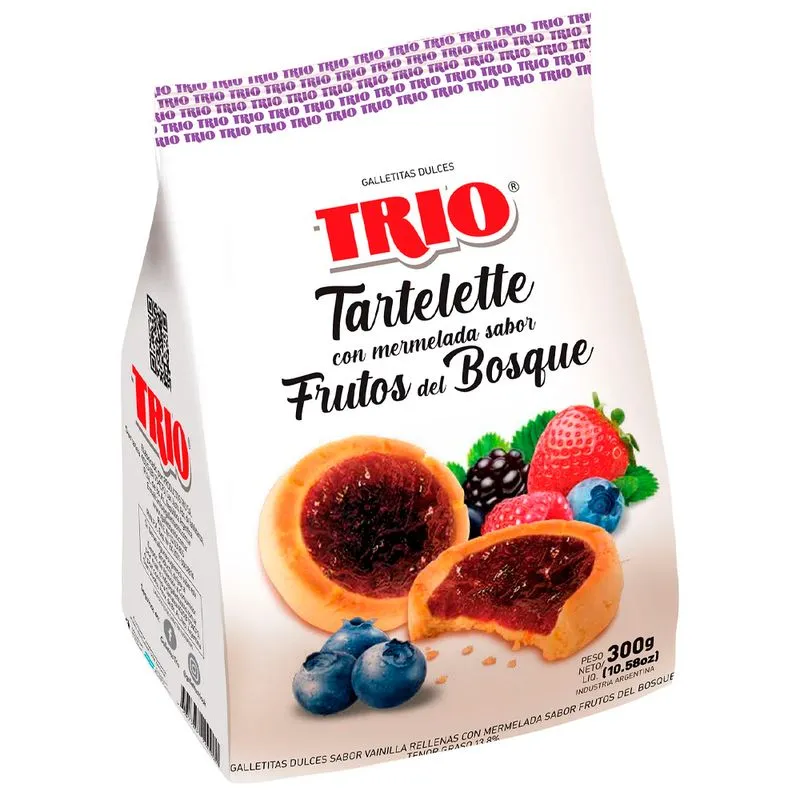 Trio 300grs Tartelettes Frutos del Bosque x10