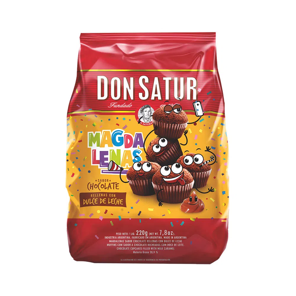 Don Satur Madalenas Chocolate c/dulce x10