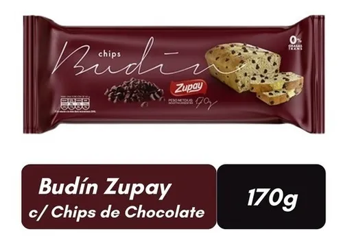 Zupay Budin c/chips Chocolate 170gr x18