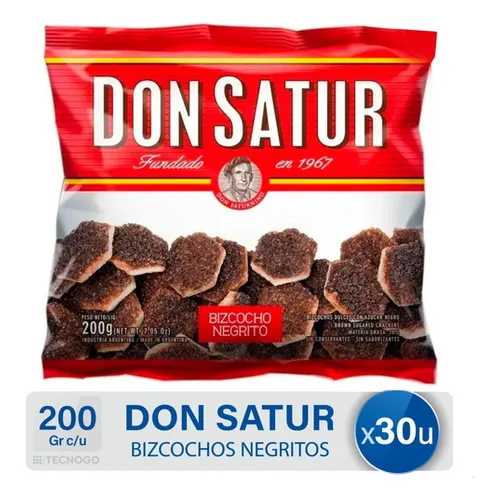 Don Satur Bizcocho Negrito 200gr x30