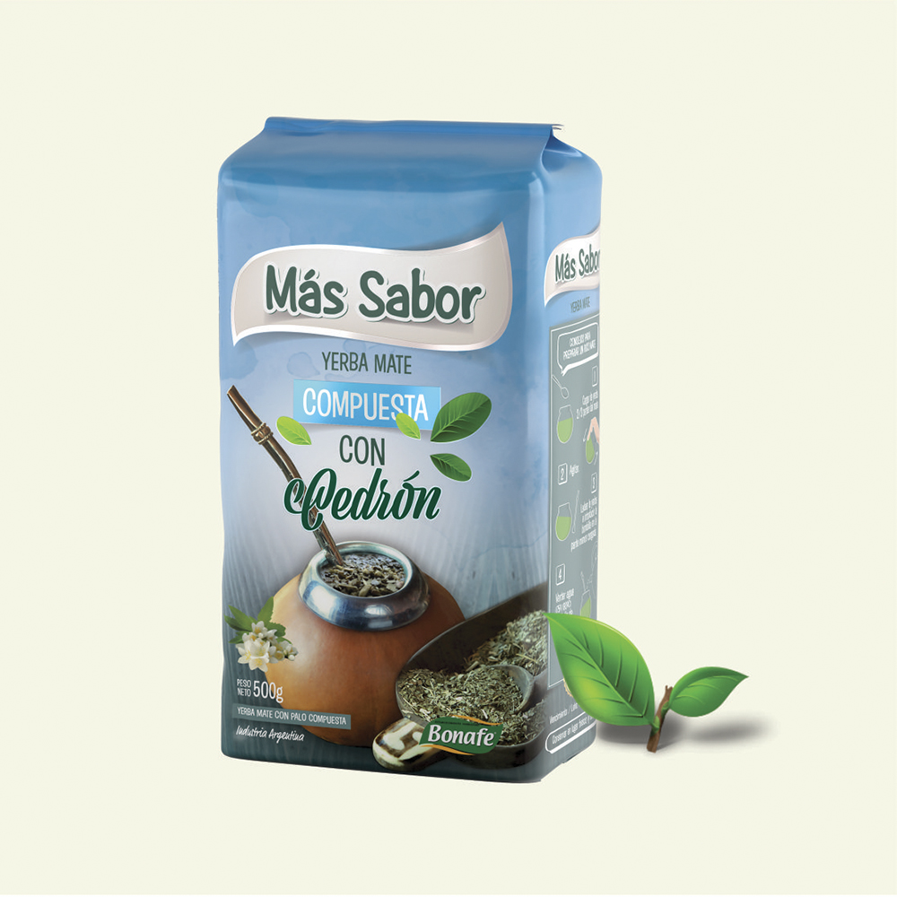 Yerba MAS SABOR Cedron 500grs x10
