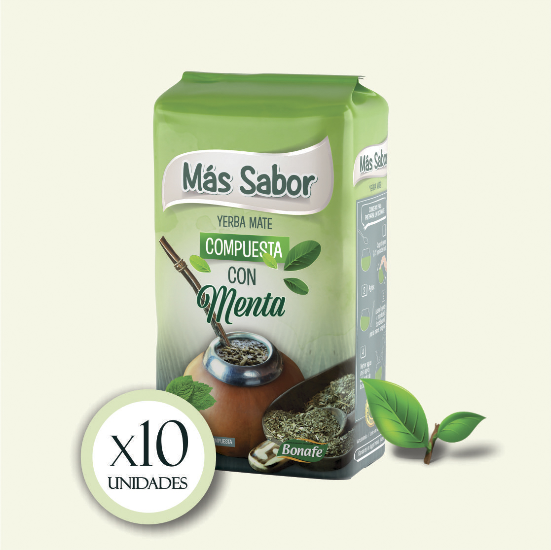 Yerba MAS SABOR Menta 500grs x10