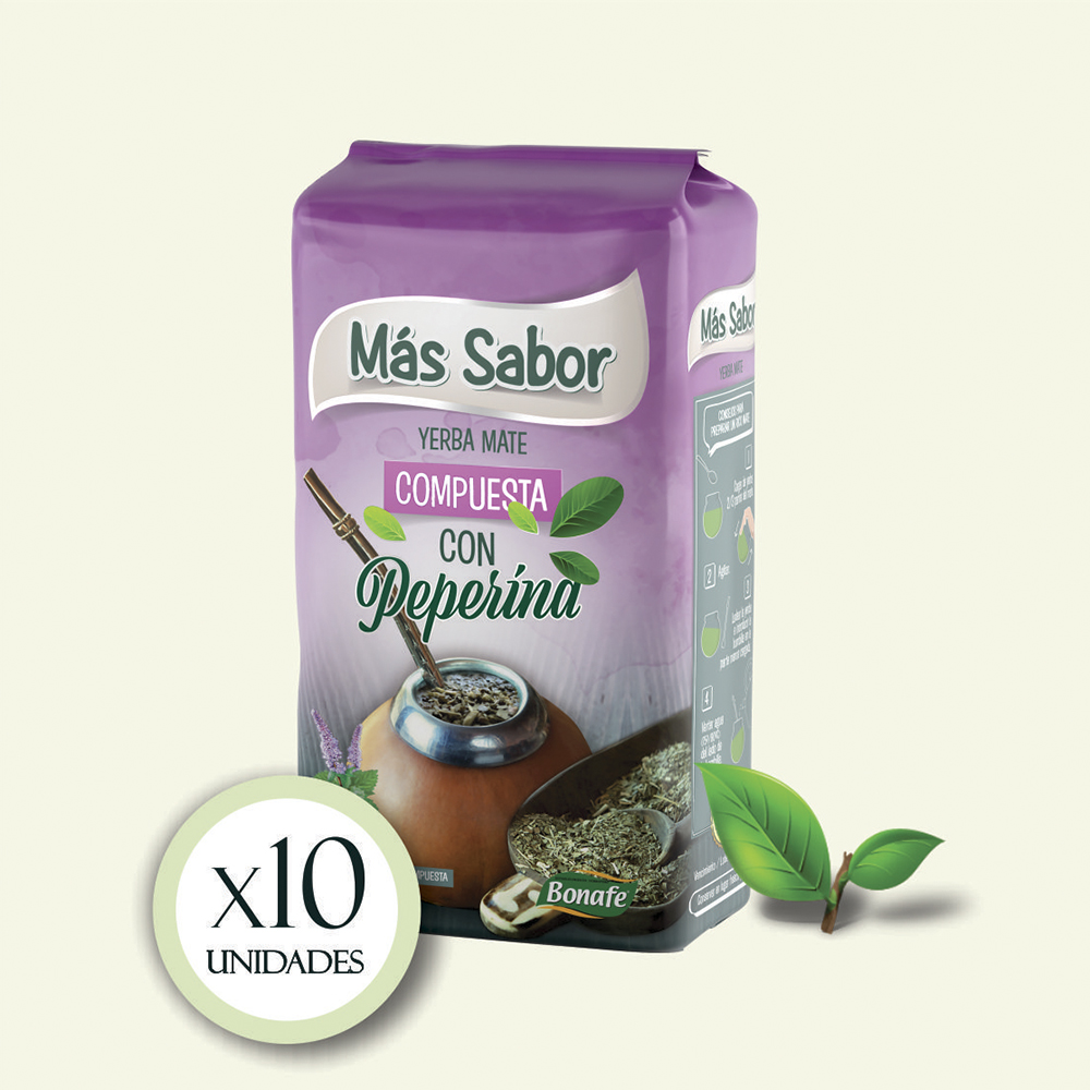Yerba MAS SABOR Peperina 500grs x10