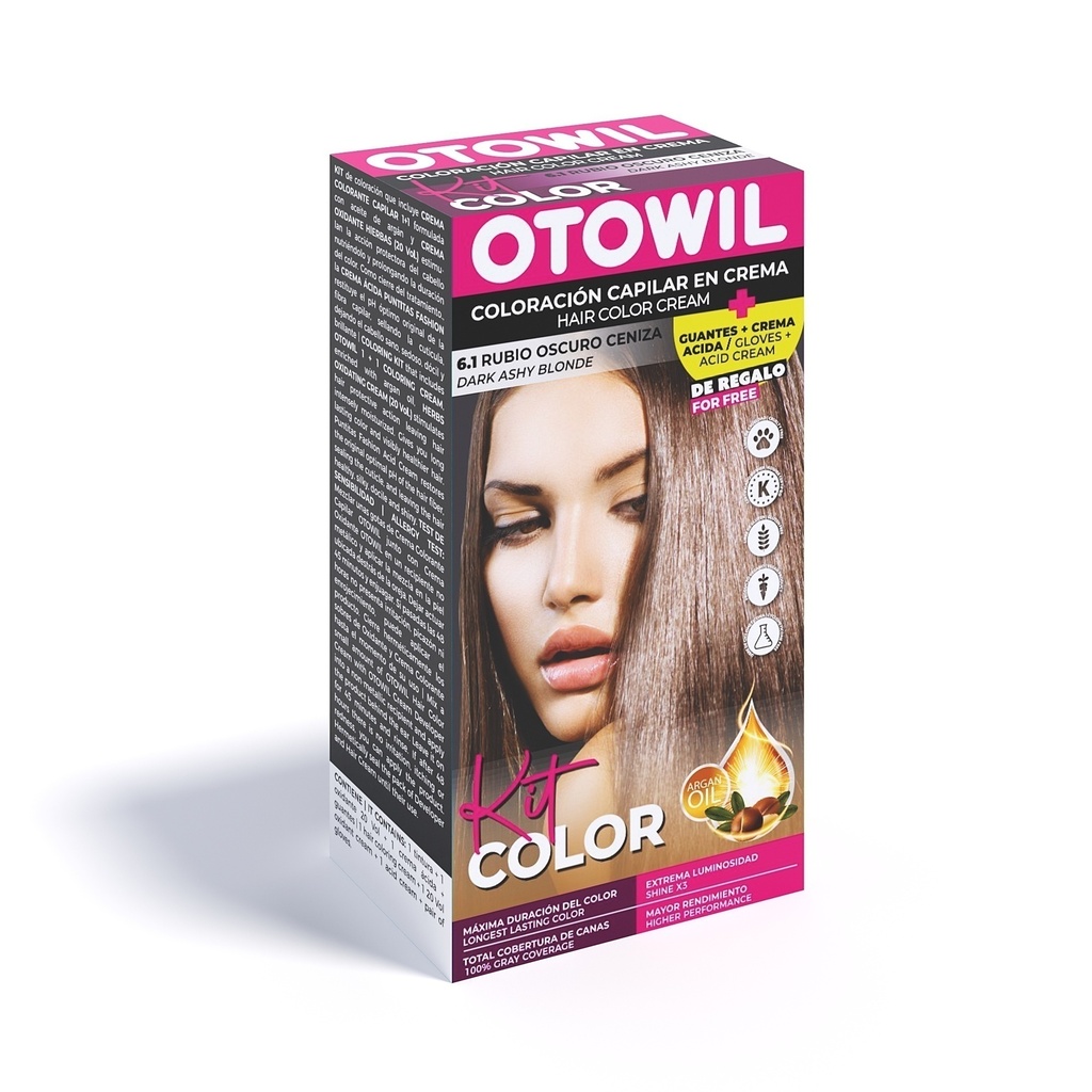 OTOWIL Kit Color 6/1 Rubio Osc.Ceniza (20)
