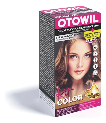 OTOWIL Kit Color 8/1 Rubio Claro Ceniza (20)