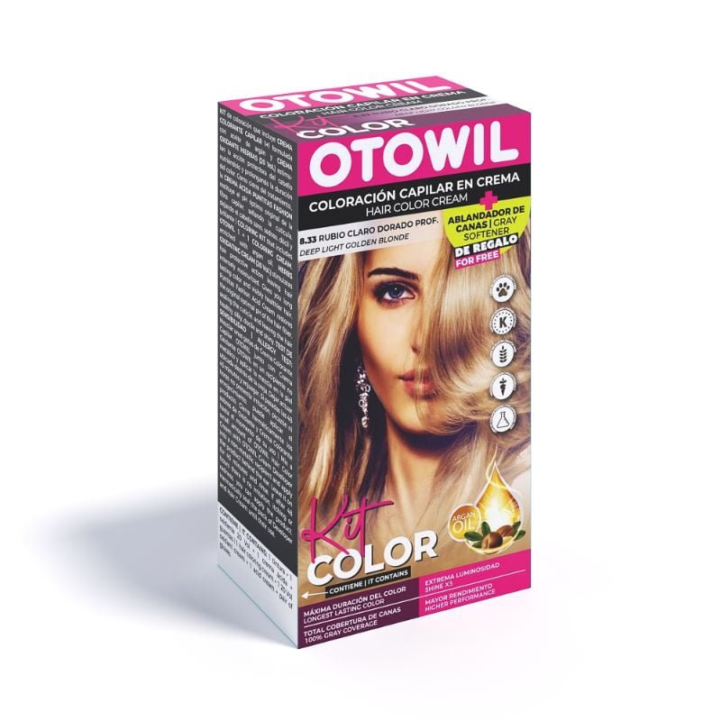 OTOWIL Kit Color 8/33 Rubio Claro Dorado Prof. (20)
