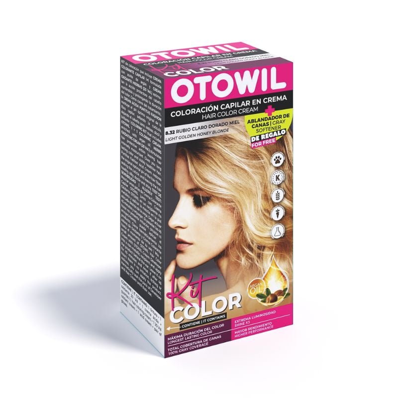 OTOWIL Kit Color 8/32 Rubio Claro Dorado Miel(20)