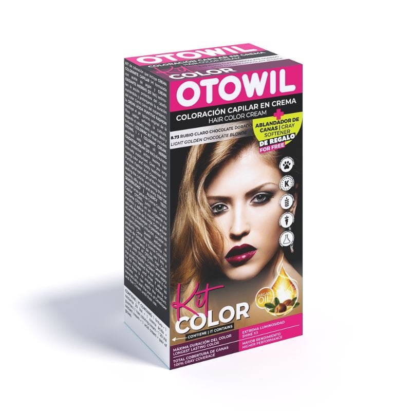 OTOWIL Kit Color 8/73 Rubio Claro Choc.Dorado (20)