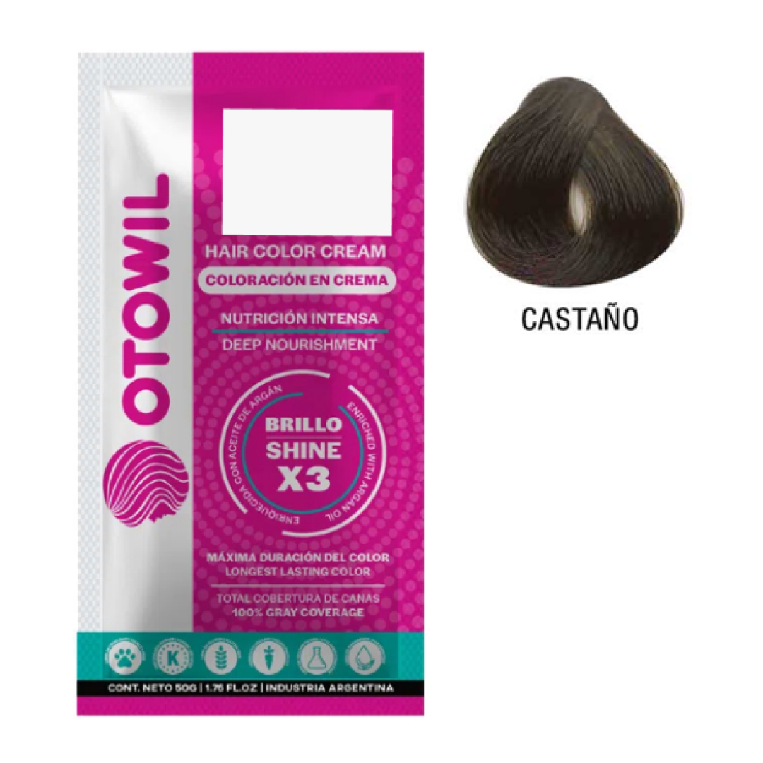 OTOWIL Crema Color Cap. 4 sobre 50gr x6 Castaño