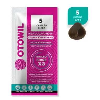 OTOWIL Crema Color Cap. 5 sobre 50gr x6 Castaño Claro