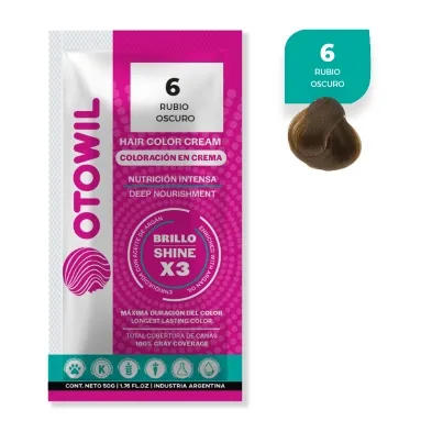 OTOWIL Crema Color Cap. 6 sobre 50gr x6 Rubio Oscuro