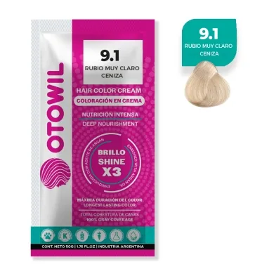 OTOWIL Crema Color Cap. 9/1 sobre 50gr x6 Rubio Muy Claro Ceniza
