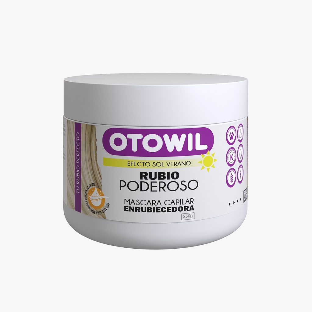 OTOWIL Rubio Poderoso Mascara Cap. Enrubiecedora pote 250gr