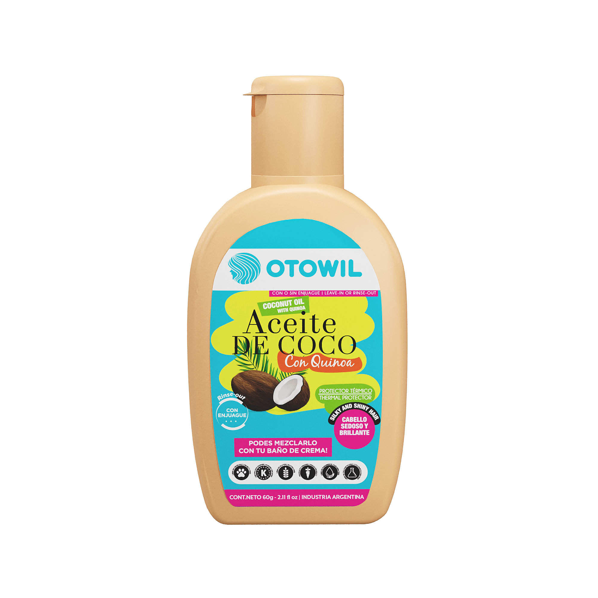 OTOWIL Aceite Coco c/Quinoa frasco 60gr