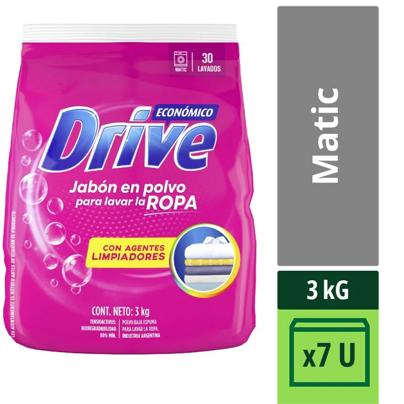 Jabon Drive Matic 3kg x7