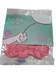 Globo x25 Fiesta Loca Rosa Pastel